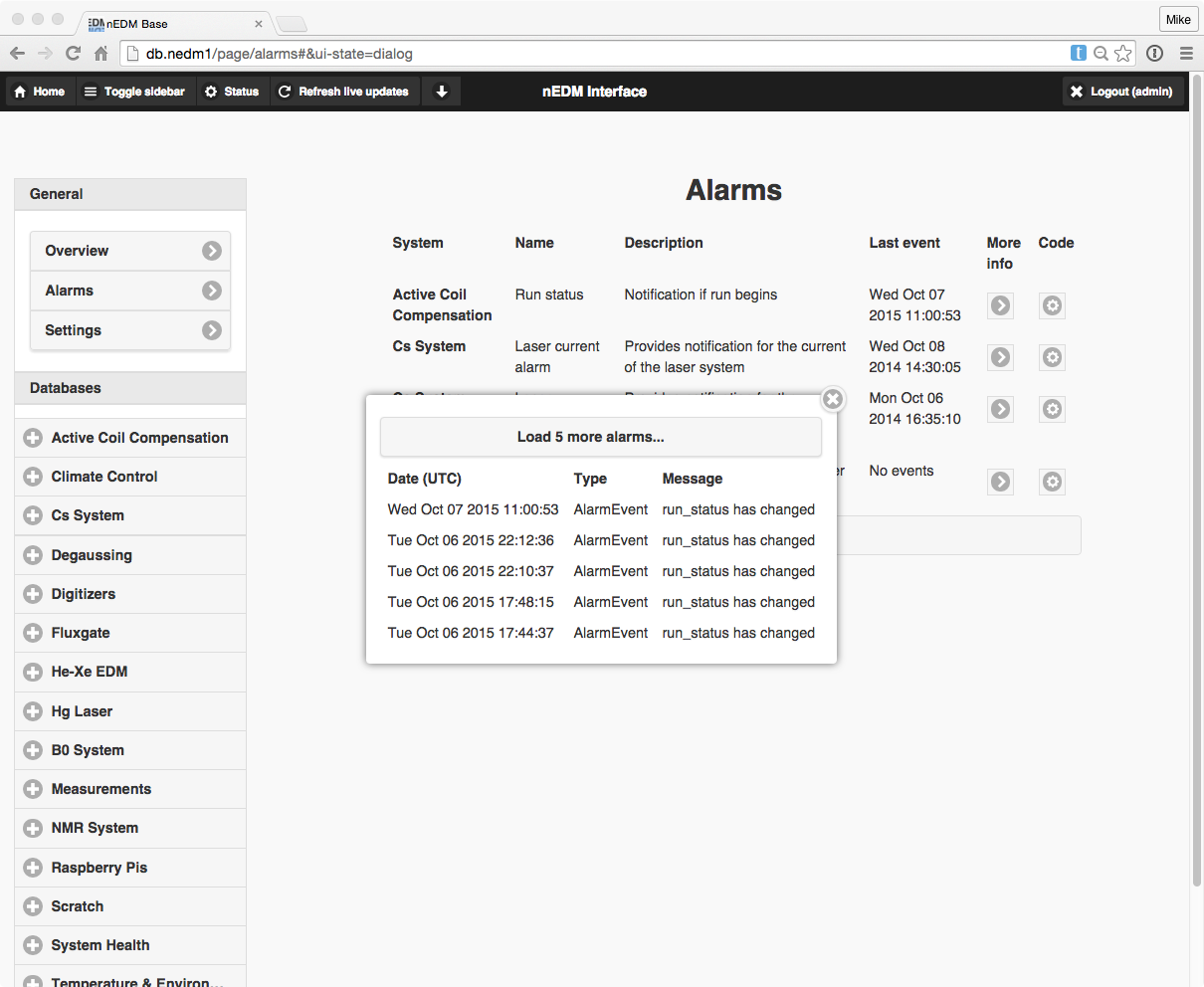 alarms more info